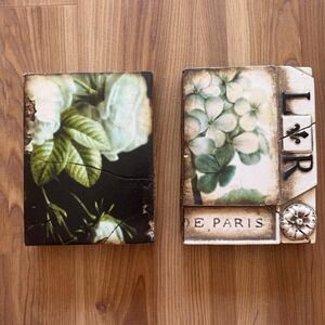 Sid Dickens Lot Of 2 Memory Blocks - T-85 - L&R Flower & T-113 Twin Blossoms